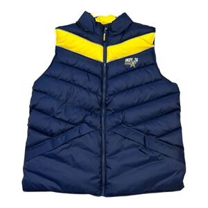 NBA 2024 Indy All Star Game Puffer Vest Men's Medium Blue Yellow Indiana Pacers